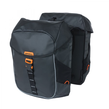 SACOCHES BASIL MILES TARPAULIN RÉFLE.CLICK NOIR/ORANGE 34L - 18086 - 8715019180866