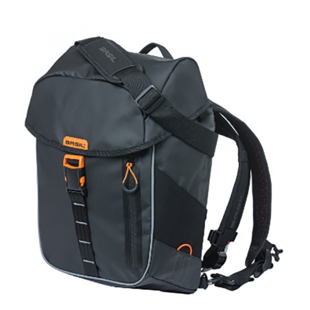 SACOCHE BASIL MILES TARPAULIN RÉFLE.CLICK NOIR/ORANGE 17 L - 18087 - 8715019180873