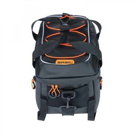 SAC BASIL MILES TARPAULIN RÉFL.FERMETURE VELCRO NR/ORANGE 7L - 18088 - 8715019180880