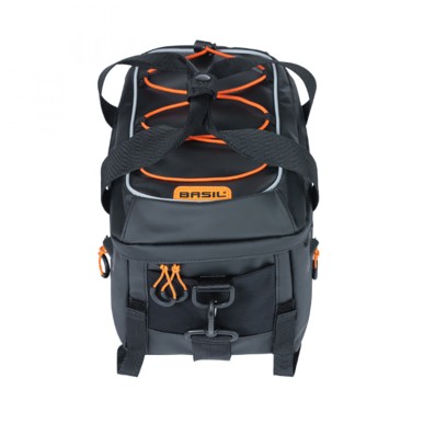 SAC BASIL MILES TARPAULIN RÉFL.FERMETURE VELCRO NR/ORANGE 7L - 18088 - 8715019180880