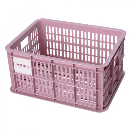 PANIER BASIL CRATE S 17.5L PLASTIQUE ROSE (29x39.5x21cm) - 21116 - 8715019211164