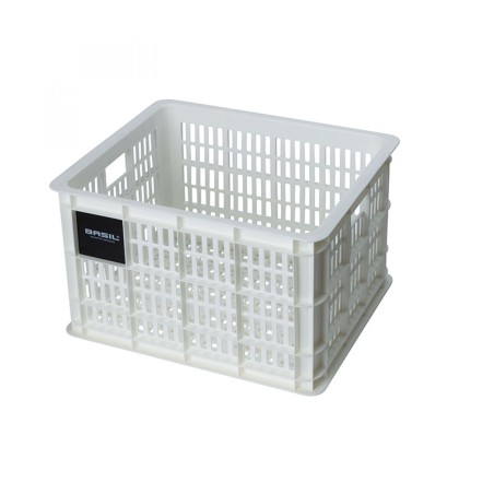 PANIER BASIL CRATE M 29.5L PLASTIQUE BLANC BRILLANT 34x40x25 - 21138 - 8715019211386