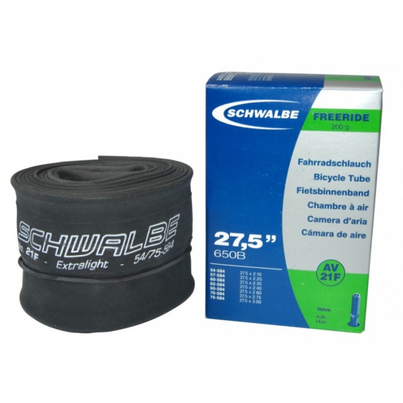 CHAMBRE A AIR VELO SCHWALBE 27.5 x 2.10-3.00 VALVE STANDARD