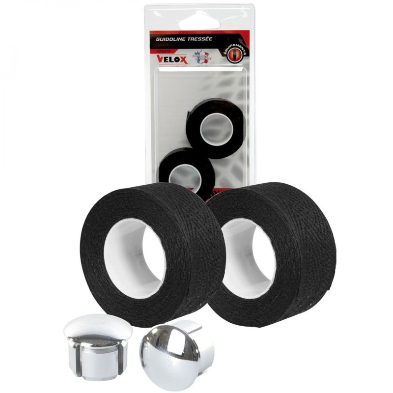 Guidoline coton tressorex 85 noir (x2) embouts chromes Velox/perf (package)
