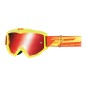 Lunette/Masque Cross Progrip 3201 FL Atzaki Jaune/Orange ecran miroir anti-rayures/anti UV compatible avec port lunette de vue