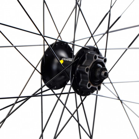 Roue gravel 700 av blocage jante noir mach1 gravel tub. ready moy. Shimano m475 disque 6t