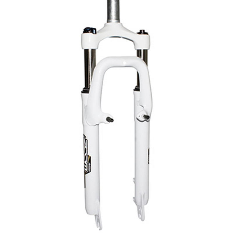 FOURCHE VTT 26 " ZOOM 386MLO A RESSORT BLANC REGLABLE-BLOCABLE DEB. 60MM PIVOT LISSE 285mm 1''1-8-28,6 EXTERIEUR COMPATIBLE