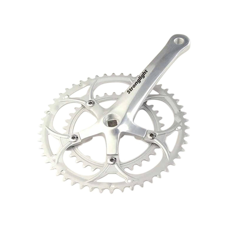 PEDALIER ROUTE COMPACT 50-34D L170 STRONG IMPACT ALU "E" 9/10V (PLATEAUX ACIER)