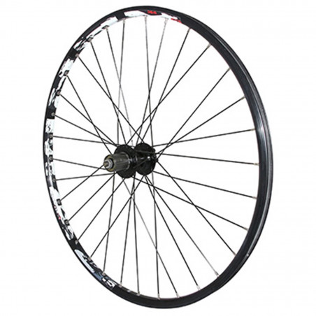 Roue vtt 27.5" karma disc arriere noir double paroi moyeu 6trous pour cassette Shimano-Sram 11-10-9-8v.  - 21mm inter et 27mm
