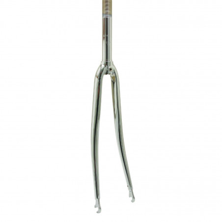 FOURCHE ROUTE 700C ACIER CHROMEE CINTREE PIVOT FILETE 1"-22.2 INTERIEUR
