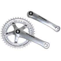 PEDALIER ROUTE STRONGLIGHT 9-10V. IMPACT ARGENT 145mm 42-34 COMPATIBLE 8V. (AXE CARRE 107mm)