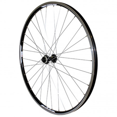 Roue vtt 29" combo avant noir renforce vbrake moy Shimano rm66 compatible disc centerlock (jante double paroi avec