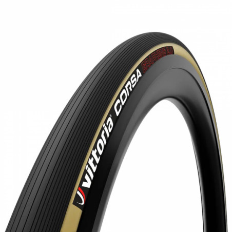 BOYAU 700X25 VITTORIA CORSA NOIR/BEIGE GRAPHENE 2.0 290G (TPI 320) (25-622)