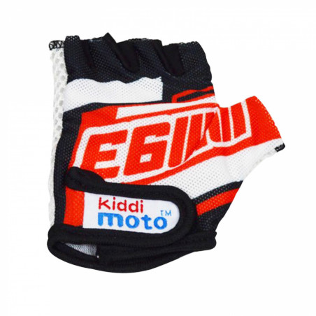 GANTS VELO ENFANT KIDDIMOTO MARC MARQUEZ 93 BLANC-ROUGE-NOIR TAILLE 5 ANS (PAIRE SOUS CARTE)