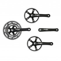 PEDALIER ROUTE STRONGLIGHT 9-10V. IMPACT TANDEM NOIR 170mm 48-38-28 (KIT AVANT   ARRIERE) (AXE CARRE 115mm)