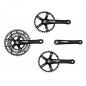 PEDALIER ROUTE STRONGLIGHT 9-10V. IMPACT TANDEM NOIR 170mm 48-38-28 (KIT AVANT   ARRIERE) (AXE CARRE 115mm)