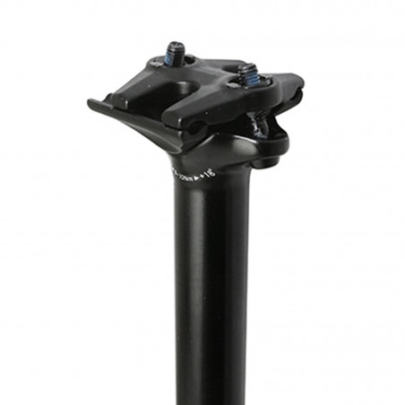 TIGE DE SELLE VTT REGLABLE SATORI ALU NOIR DIAM. 30.9  L450mm (REGLAGE PAR CABLE INTERNE DEBATTEMENT 150mm) MANETTE COMMANDE