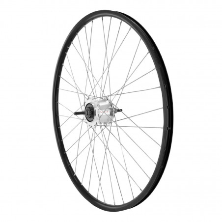 Roue vtc 700x35 arriere er20 alu noir double paroi moy nexus 7v frein tambour 36 rayons inox (sg-c3001-7r)