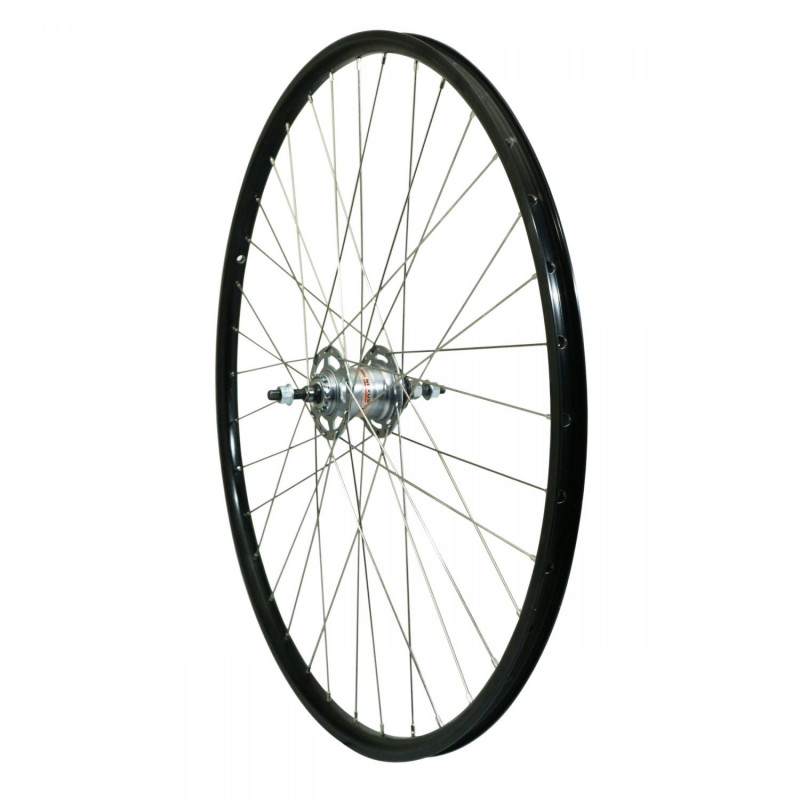 Roue vtc 700x35 arriere er20 alu noir double paroi moy nexus 3v frein tambour 36 rayons inox (sg-3r40)