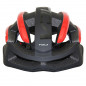 CASQUE VELO ADULTE GIST ROUTE VOLO NOIR MAT-ROUGE BRILLANT FULL IN-MOLD TAILLE 52-56 REGLAGE MOLETTE 210GRS