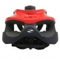 CASQUE VELO ADULTE GIST ROUTE VOLO NOIR MAT-ROUGE BRILLANT FULL IN-MOLD TAILLE 52-56 REGLAGE MOLETTE 210GRS