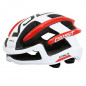 CASQUE VELO ADULTE GIST ROUTE VOLO BLANC-ROUGE BRILLANT FULL IN-MOLD TAILLE 52-56 REGLAGE MOLETTE 210GRS