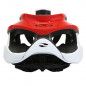 CASQUE VELO ADULTE GIST ROUTE VOLO BLANC-ROUGE BRILLANT FULL IN-MOLD TAILLE 52-56 REGLAGE MOLETTE 210GRS