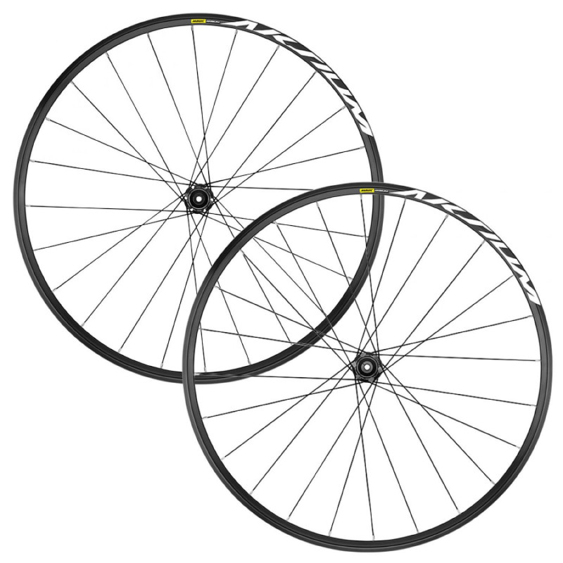 Roues route 700 mavic aksium disc centerlock axe 12x142 et 12x100 noir 11-10v. Shimano (avant   arriere) - serie limitee