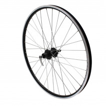 Roue vtc 700x35 disc-v-b arriere m240 alu noir moyeu pour Shimano m475 disc 6 trous pour cassette Shimano-Sram 10-9v. rayons