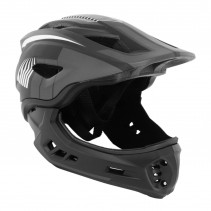 CASQUE VELO BMX INTEGRAL IKON NOIR AVEC MENTONNIERE DETACHABLE (TAILLE 48-52CM) (VENDU EN BOITE) - CONFORME EN078