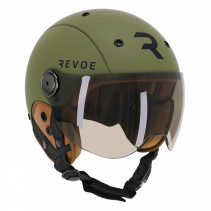 CASQUE VELO ADULTE REVOE PREMIUM URBAIN-CITY KAKI MAT TAILLE 57-58 VISIERE REGLABLE, PROTECTION OREILLE AMOVIBLE (VENDU EN