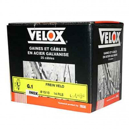 CABLE DE FREIN ROUTE 1.80M INOX POUR SHIMANO 10-11V. (BOITE DE 25 CABLES)