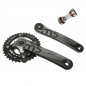 PEDALIER VTT SUNRACE 10V. MS10 ALU NOIR 175mm 40-30-22 INTEGRE AVEC CUVETTE