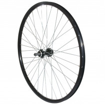 Roue vtt 27.5" p2r disc arriere alu noire double paroi moy 36rayons alu 6trous roue libre 8-7-6v.