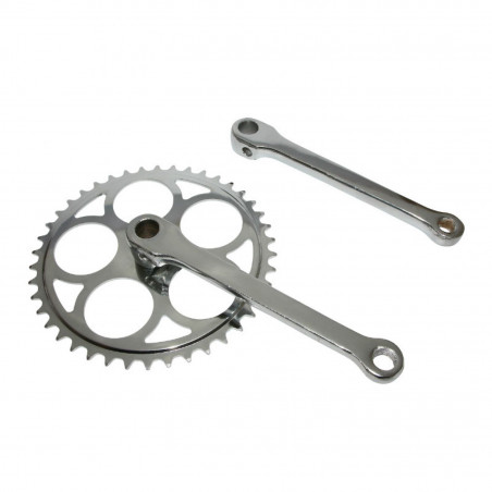 PEDALIER CITY P2R ACIER CHROME A CLAVETTE 170mm PLATEAU 46D. CHAINE 3.30