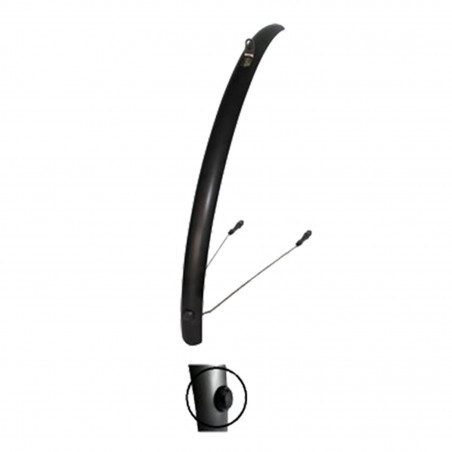 GARDE BOUE VTC 28'' STRONG R'LIGHT ALU A TRINGLES 48MM NOIR MAT (PR)