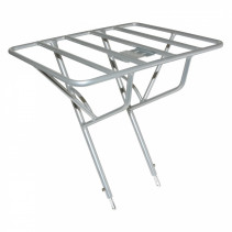 PORTE BAGAGE VELO AVANT P2R PLATEFORME (370x300mm) ALU ARGENT REGLABLE 26" à 29"