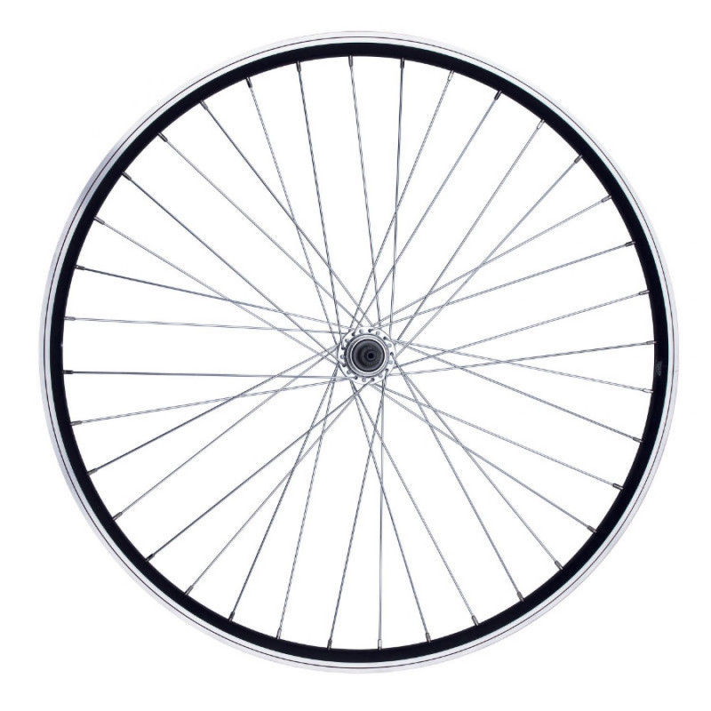 Roue vtt 27.5" arriere alu noire double paroi moy 36rayons alu roue libre 8-7-6v.
