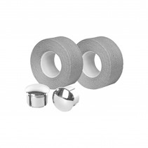 Ruban de guidon Velox tressostar 90 coton gris clair 20mm x 2,80m (vendu au blister de 2)