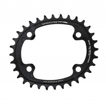 PLATEAU VTT 4BRA D.96 POUR SHIMANO SLX7000- XT8000- XTR9000 TA ONE OVALUTION 34DTS MONO NOIR MAT ALU 10-11-12V.
