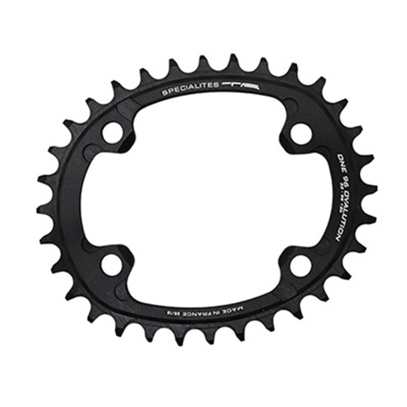 PLATEAU VTT 4BRA D.96 POUR SHIMANO SLX7000- XT8000- XTR9000 TA ONE OVALUTION 34DTS MONO NOIR MAT ALU 10-11-12V.