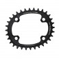 PLATEAU VTT 4BRA D.96 POUR SHIMANO SLX7000- XT8000- XTR9000 TA ONE OVALUTION 34DTS MONO NOIR MAT ALU 10-11-12V.