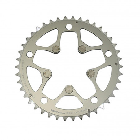 PLATEAU ROUTE 5BRA D.135 TA VENTO TRIPLE 42DTS PORTEUR ARGENT ALU 7075 TYPE SHIMANO 9-10V.