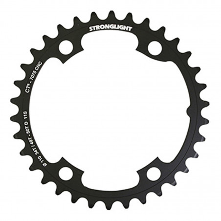 PLATEAU ROUTE 4BRA D.110 POUR SHIMANO ULTEGRA R8000 - R8050 STRONGLIGHT 34DTS INTERIEUR  NOIR CT2  11V. (POUR PLATEAU 49 et