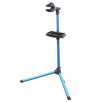 PIED DE MONTAGE VELO PLIABLE ALU BLEU AVEC MACHOIRE REGLABLE POUR CADRE DE 25mm A 40mm POUR VELO MUSCULAIRE