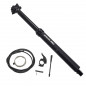TIGE DE SELLE VTT REGLABLE SATORI ALU NOIR DIAM. 30.9  L375mm (REGLAGE PAR CABLE INTERNE DEBATTEMENT 100mm) FIXATION CINTRE