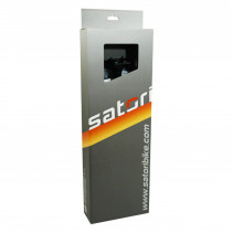 TIGE DE SELLE VTT REGLABLE SATORI ALU NOIR DIAM. 30.9  L375mm (REGLAGE PAR CABLE INTERNE DEBATTEMENT 100mm) FIXATION CINTRE