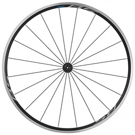 Roues route 700 Shimano wh-rs100 noir 11v. compatible 10v. deco blanc  (avant   arriere)