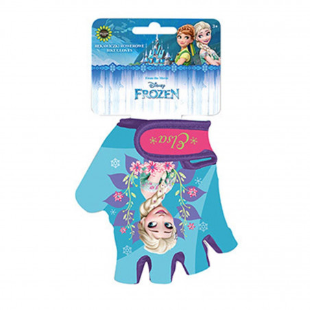 GANTS VELO ENFANT DISNEY FROZEN BLEU (PAIRE SOUS CARTE)