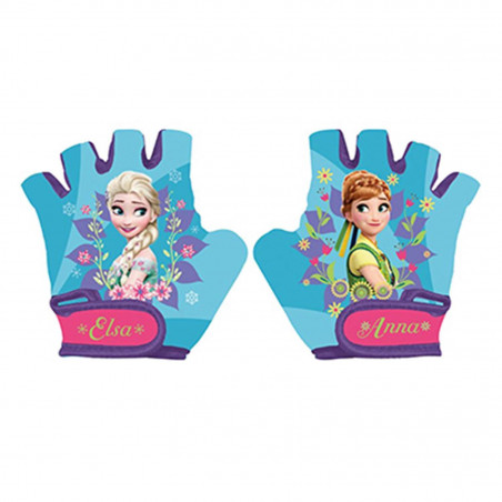 GANTS VELO ENFANT DISNEY FROZEN BLEU (PAIRE SOUS CARTE)